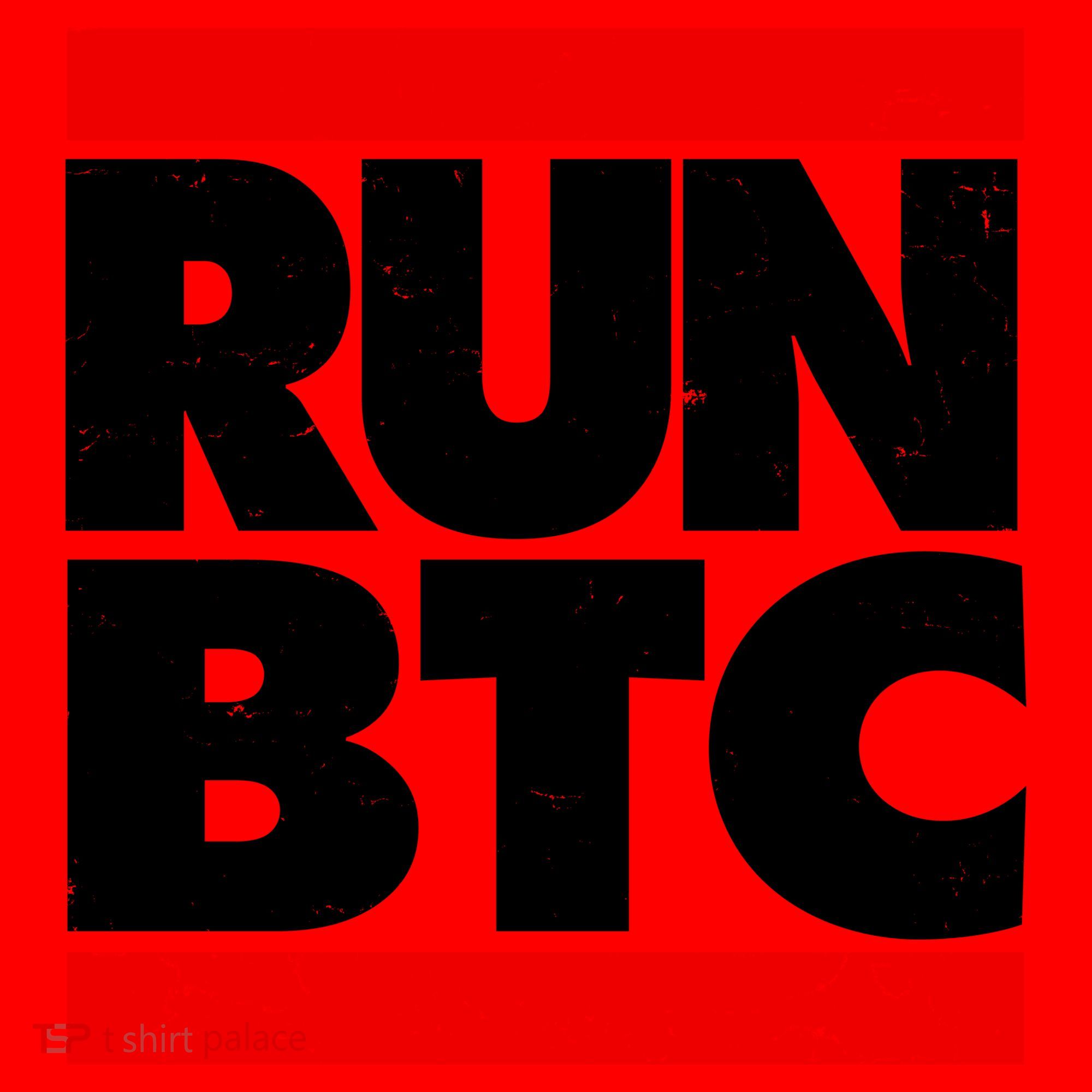 Funny Run BTC Bitcoin Logo Santa Hat