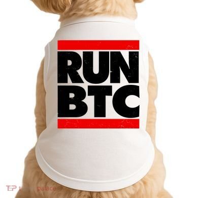 Funny Run BTC Bitcoin Logo Doggie Tank