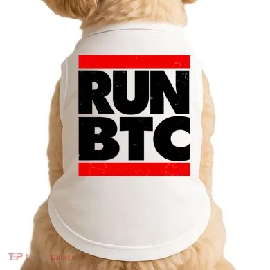 Funny Run BTC Bitcoin Logo Doggie Tank
