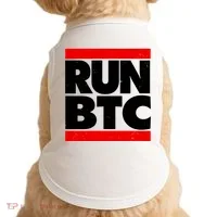 Funny Run BTC Bitcoin Logo Doggie Tank thumb 0