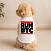 Funny Run BTC Bitcoin Logo Doggie Tank thumb 2
