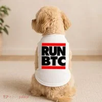 Funny Run BTC Bitcoin Logo Doggie Tank thumb 2