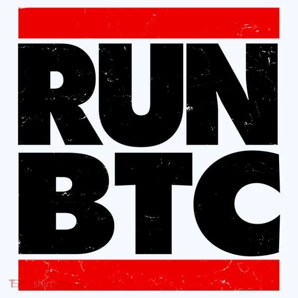 Funny Run BTC Bitcoin Logo Doggie Tank