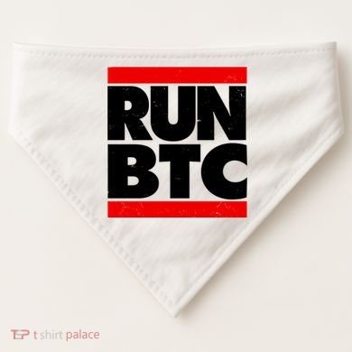 Funny Run BTC Bitcoin Logo USA-Made Doggie Bandana