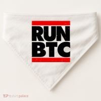 Funny Run BTC Bitcoin Logo USA-Made Doggie Bandana thumb 0