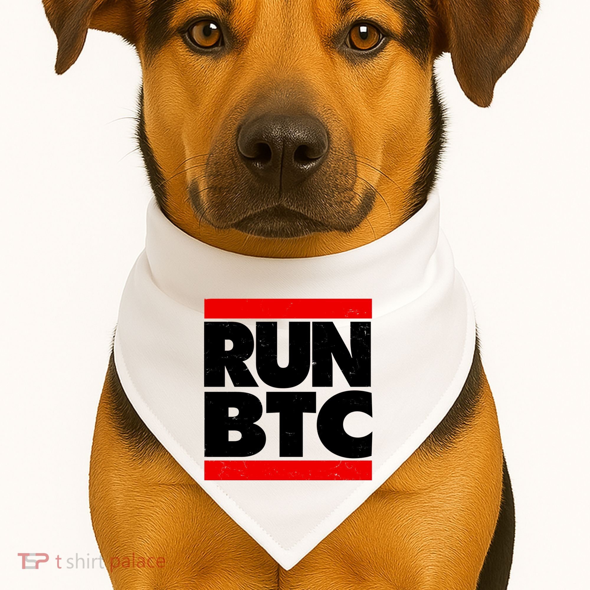 Funny Run BTC Bitcoin Logo USA-Made Doggie Bandana