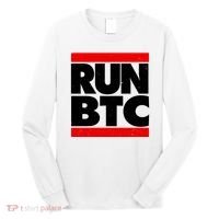Funny Run BTC Bitcoin Logo Long Sleeve Shirt thumb 0