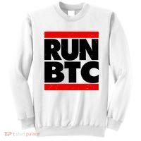 Funny Run BTC Bitcoin Logo Sweatshirt thumb 0