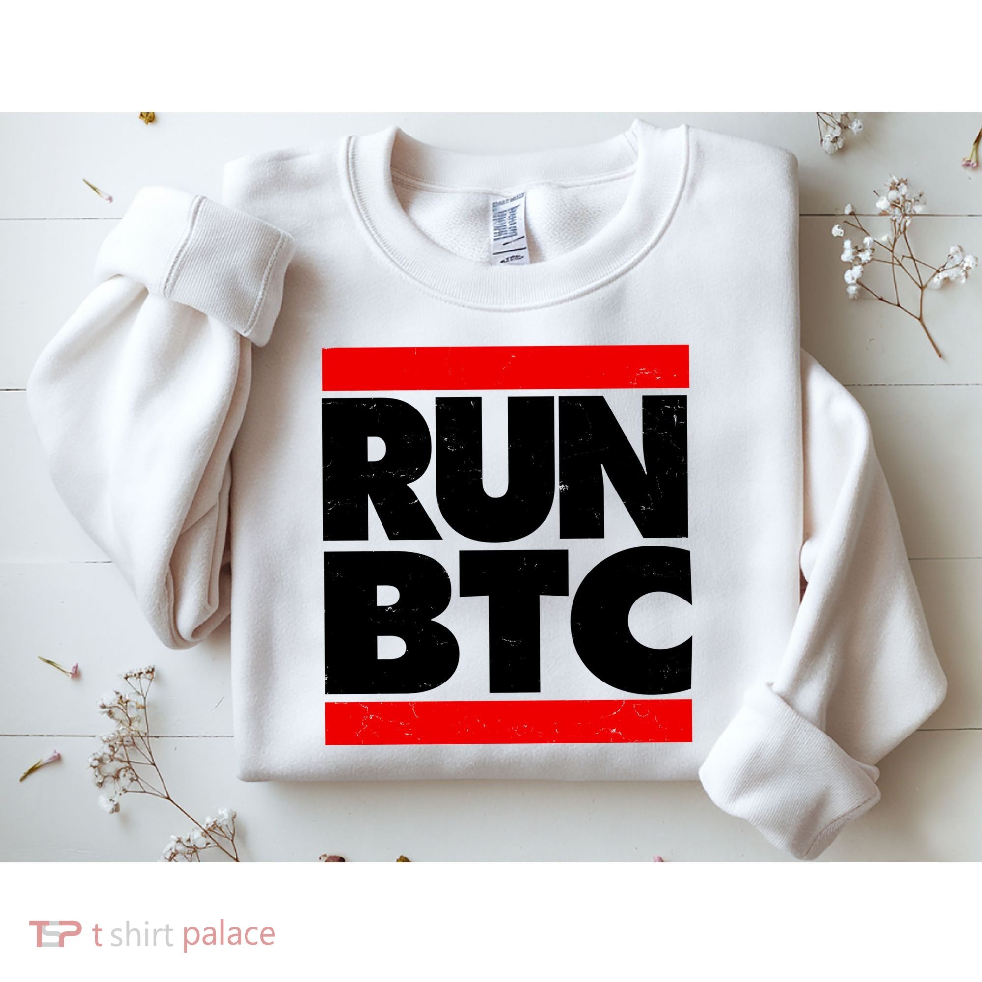 Funny Run BTC Bitcoin Logo Sweatshirt