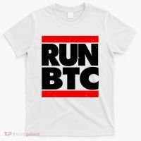 Funny Run BTC Bitcoin Logo T-Shirt thumb 0