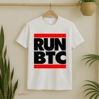 Funny Run BTC Bitcoin Logo T-Shirt thumb 2