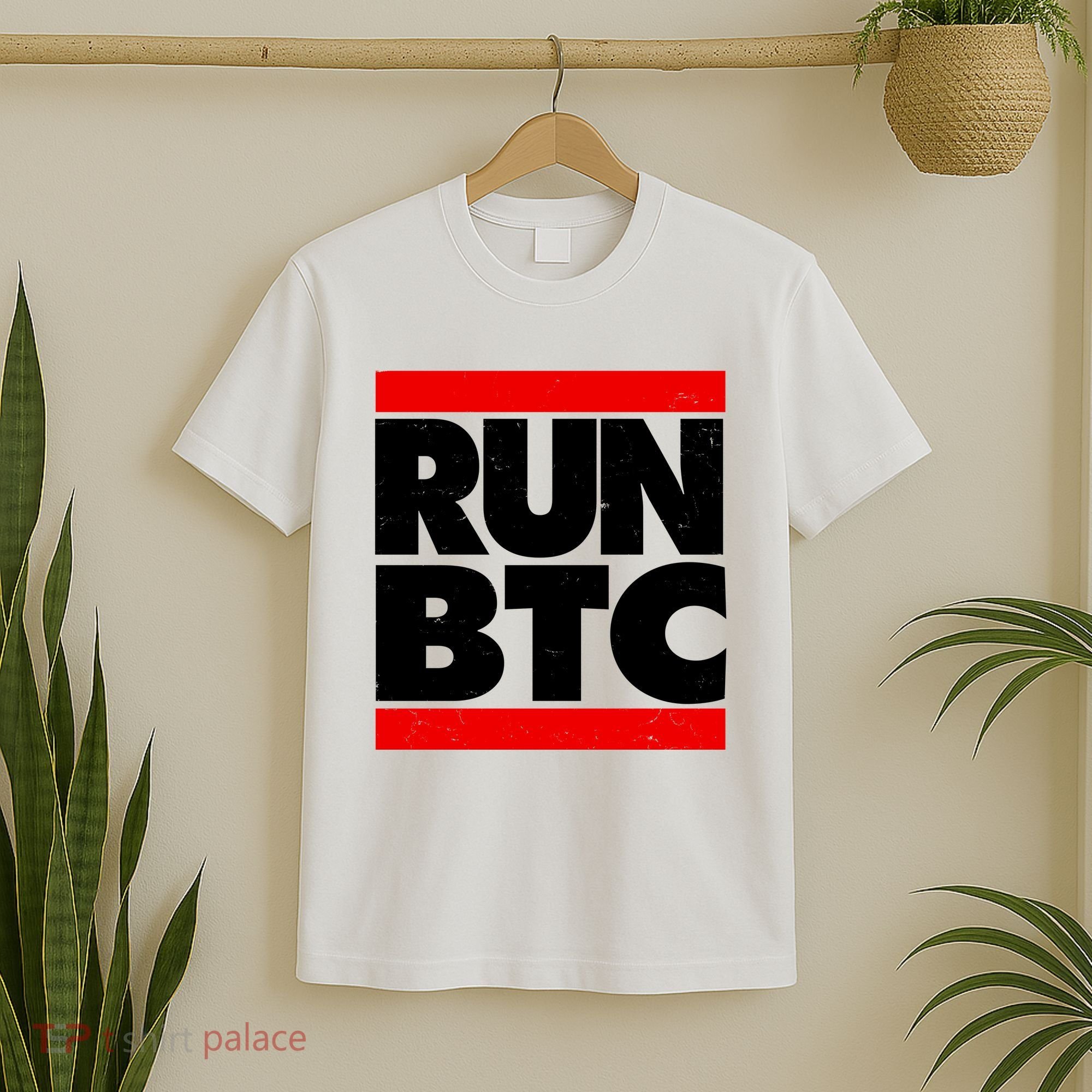 Funny Run BTC Bitcoin Logo T-Shirt
