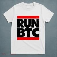 Funny Run BTC Bitcoin Logo T-Shirt thumb 5