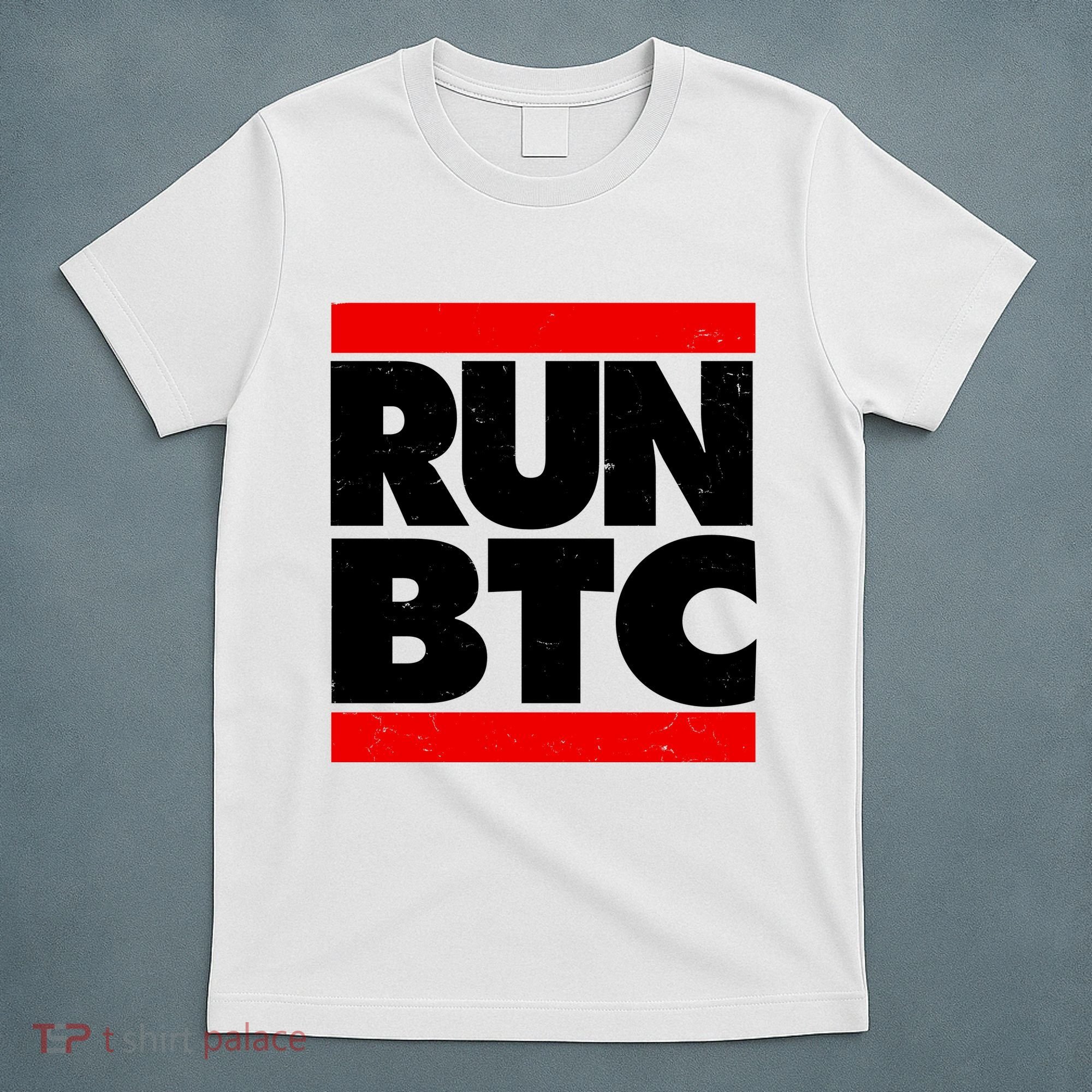 Funny Run BTC Bitcoin Logo T-Shirt