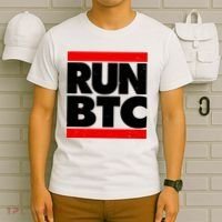 Funny Run BTC Bitcoin Logo T-Shirt thumb 6