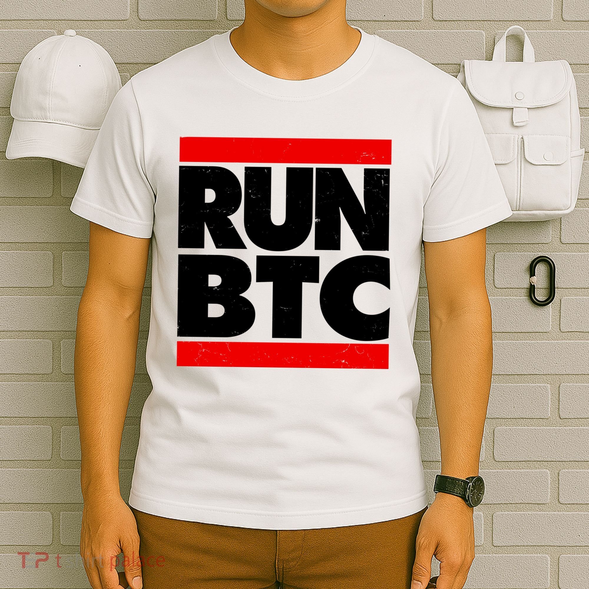 Funny Run BTC Bitcoin Logo T-Shirt