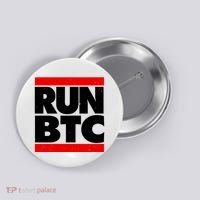 Funny Run BTC Bitcoin Logo Button thumb 0