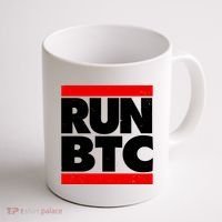 Funny Run BTC Bitcoin Logo Coffee Mug thumb 1