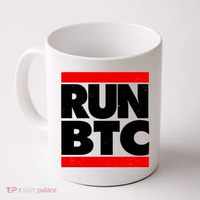 Funny Run BTC Bitcoin Logo Coffee Mug