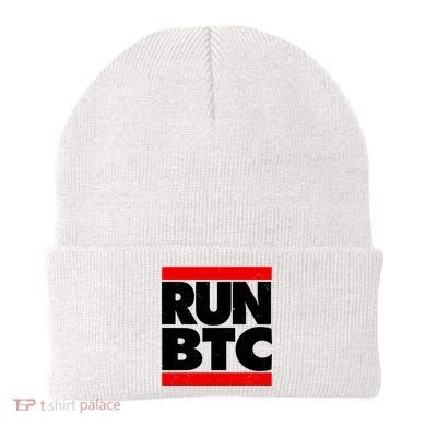 Funny Run BTC Bitcoin Logo Beanie