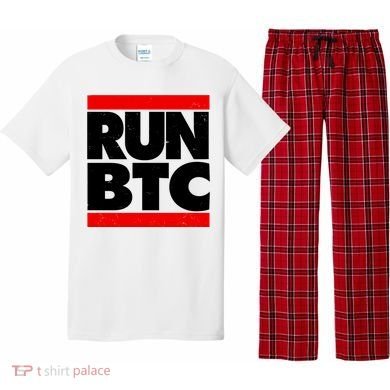 Funny Run BTC Bitcoin Logo Pajama Set