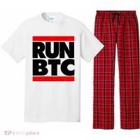 Funny Run BTC Bitcoin Logo Pajama Set thumb 0