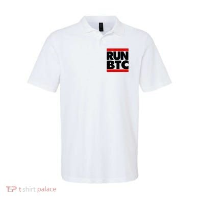 Funny Run BTC Bitcoin Logo Polo