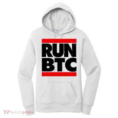 Funny Run BTC Bitcoin Logo Women's Hoodie