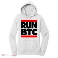 Funny Run BTC Bitcoin Logo Women's Hoodie thumb 0