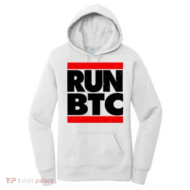 Funny Run BTC Bitcoin Logo Women's Hoodie