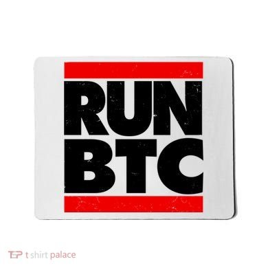 Funny Run BTC Bitcoin Logo Mousepad