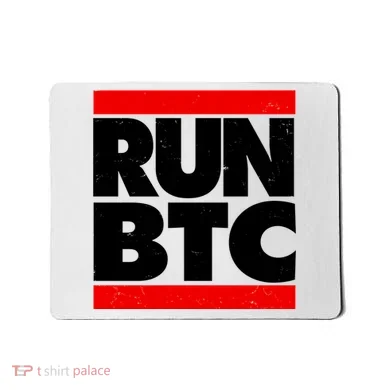 Funny Run BTC Bitcoin Logo Mousepad