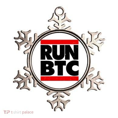Funny Run BTC Bitcoin Logo Ornament