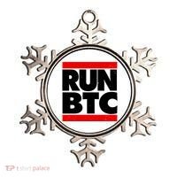 Funny Run BTC Bitcoin Logo Ornament thumb 0