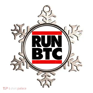 Funny Run BTC Bitcoin Logo Ornament