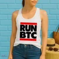 Funny Run BTC Bitcoin Logo Women's Tank Top thumb 2