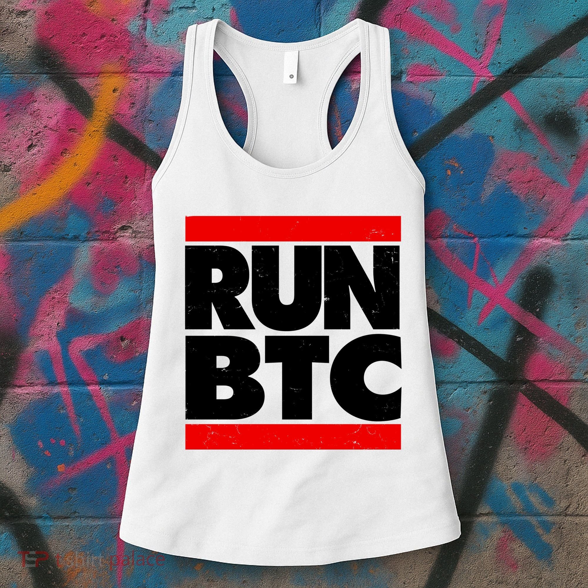 Funny Run BTC Bitcoin Logo Women's Tank Top