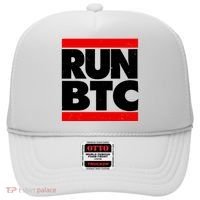 Funny Run BTC Bitcoin Logo Hat thumb 0