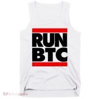 Funny Run BTC Bitcoin Logo Tank Top thumb 0
