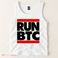 Funny Run BTC Bitcoin Logo Tank Top thumb 2