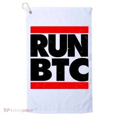 Funny Run BTC Bitcoin Logo Golf Towel