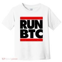 Funny Run BTC Bitcoin Logo Toddler T-Shirt thumb 0