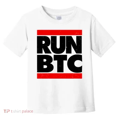 Funny Run BTC Bitcoin Logo Toddler T-Shirt