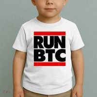 Funny Run BTC Bitcoin Logo Toddler T-Shirt thumb 2