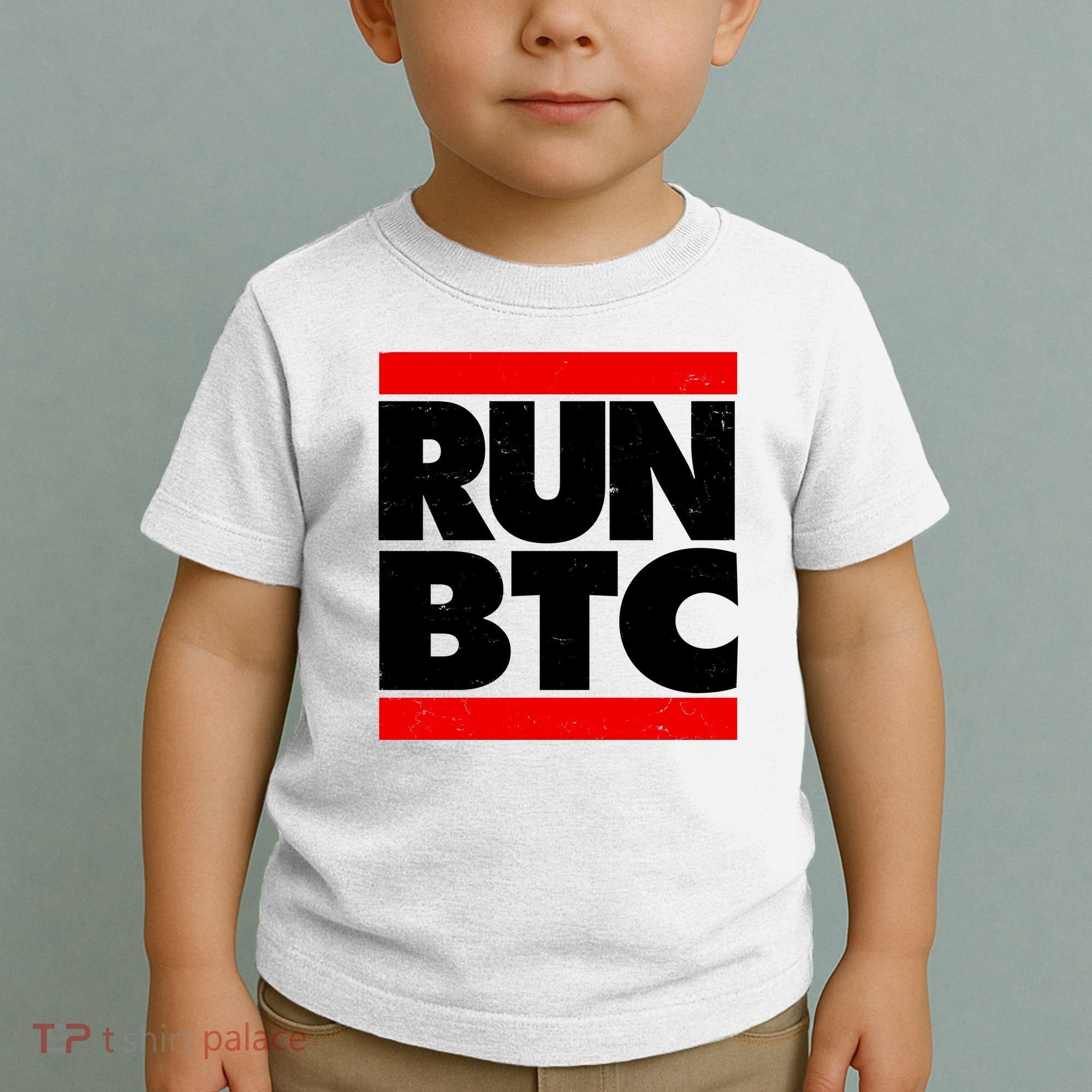 Funny Run BTC Bitcoin Logo Toddler T-Shirt