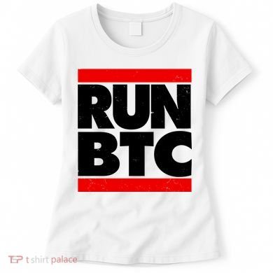 Funny Run BTC Bitcoin Logo Women's T-Shirt