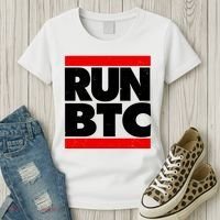 Funny Run BTC Bitcoin Logo Women's T-Shirt thumb 3