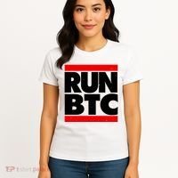 Funny Run BTC Bitcoin Logo Women's T-Shirt thumb 4
