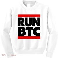 Funny Run BTC Bitcoin Logo Kids Sweatshirt thumb 0