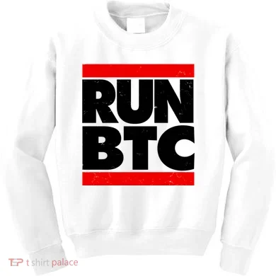 Funny Run BTC Bitcoin Logo Kids Sweatshirt